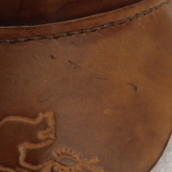 VINTAGE Tooled Leather Visor (Pre-Loved) - Picture 2 of 10